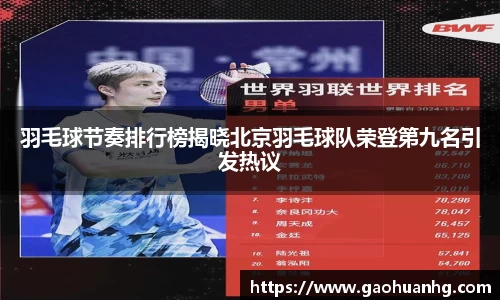 羽毛球节奏排行榜揭晓北京羽毛球队荣登第九名引发热议